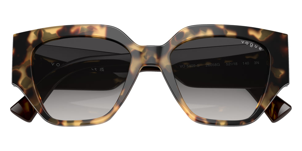 vogue eyewear VO5409S 26058G 52 - Yellow Tortoise/Full Brown / Gray Gradient Black