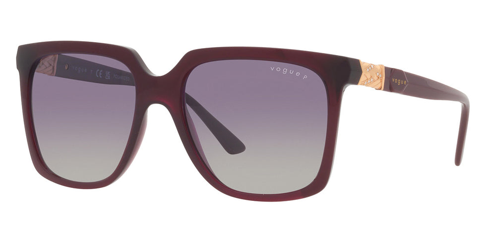 vogue eyewear VO5476SB 29898J 54 - Transparent Cherry / Polarized Gray Gradient Violet