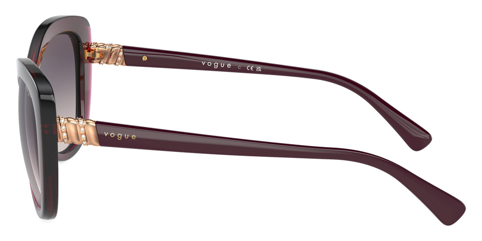 vogue eyewear VO5515SB 298936 55 - Transparent Cherry/Full Dark Purple / Pink Gradient Dark Gray