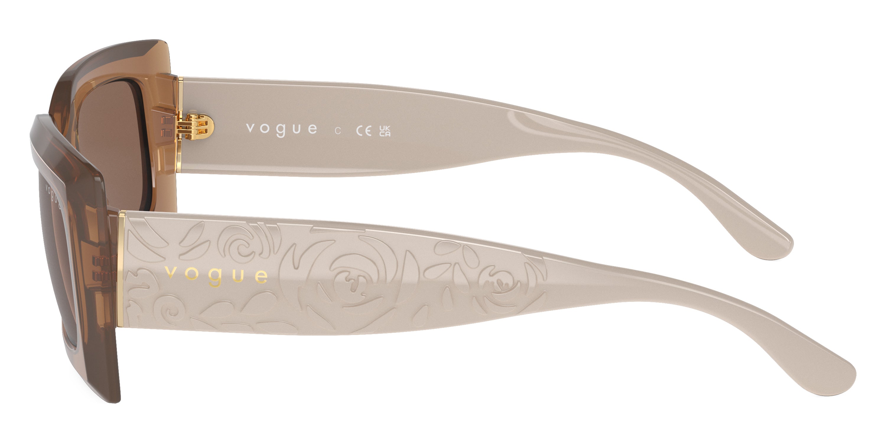 vogue eyewear VO5526S 309373 52 - Opal Brown/Full Light Gray / Dark Brown