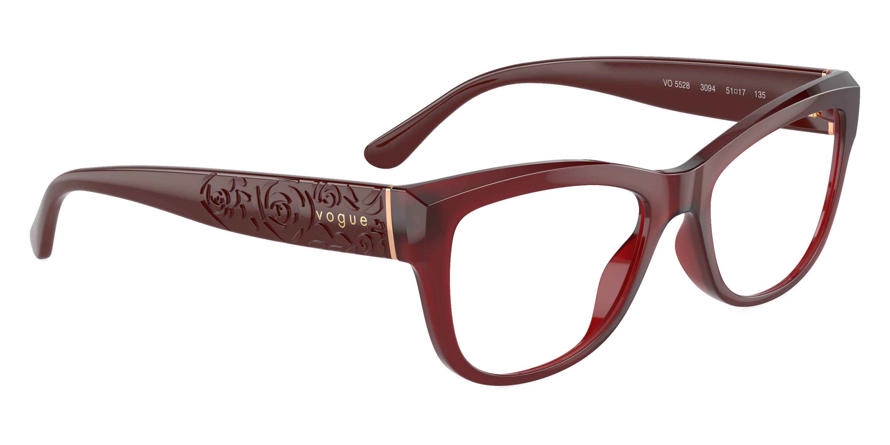 vogue eyewear VO5528 3094 51 - Opal Red/Full Red