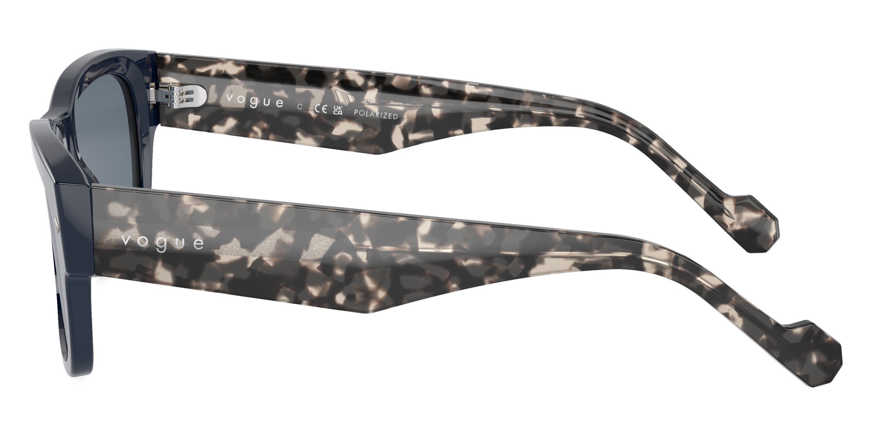 vogue eyewear VO5530S 23194Y 55 - Full Dark Blue/Tortoise Gray / Blue Polarized