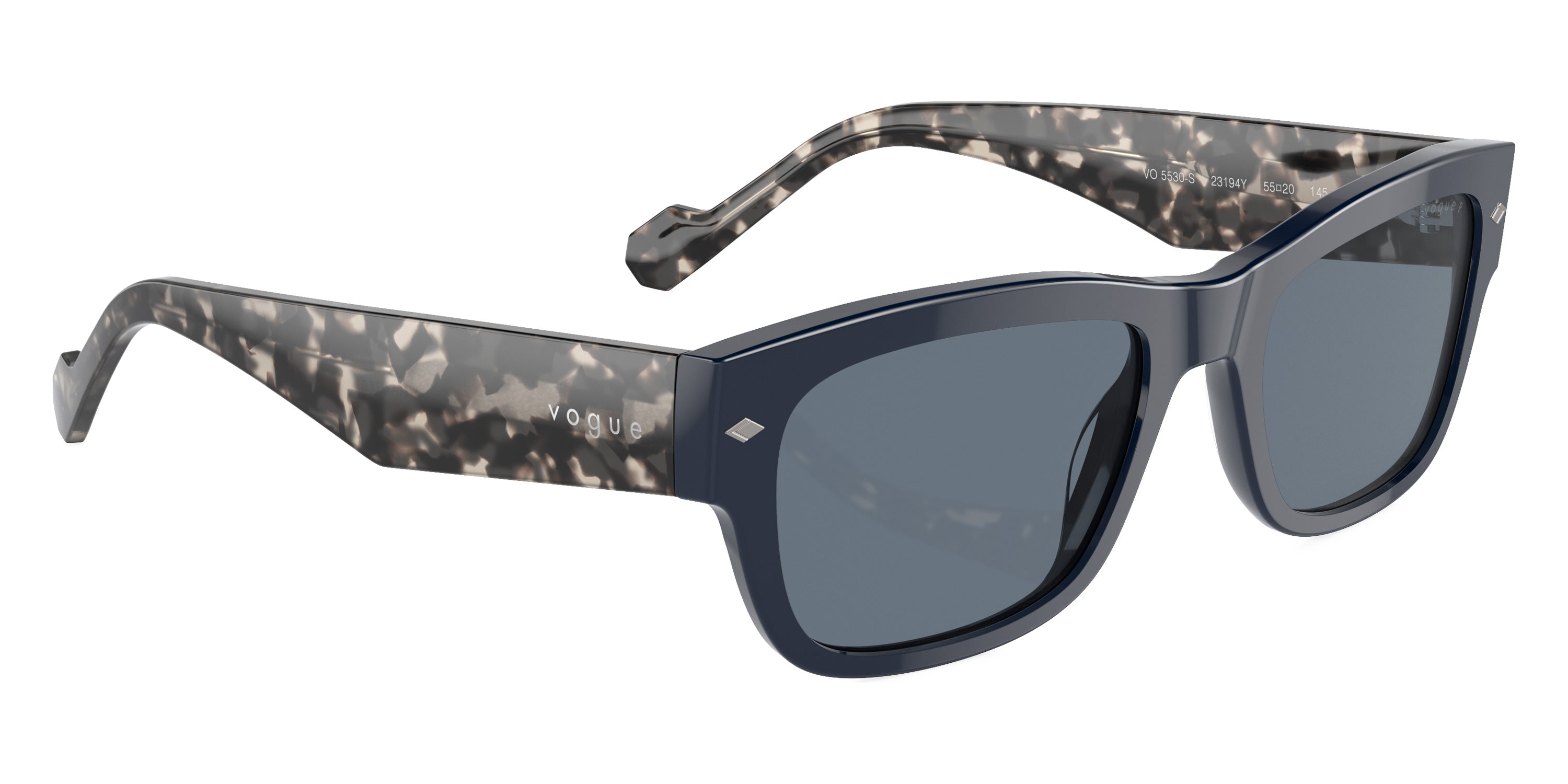 vogue eyewear VO5530S 23194Y 55 - Full Dark Blue/Tortoise Gray / Blue Polarized