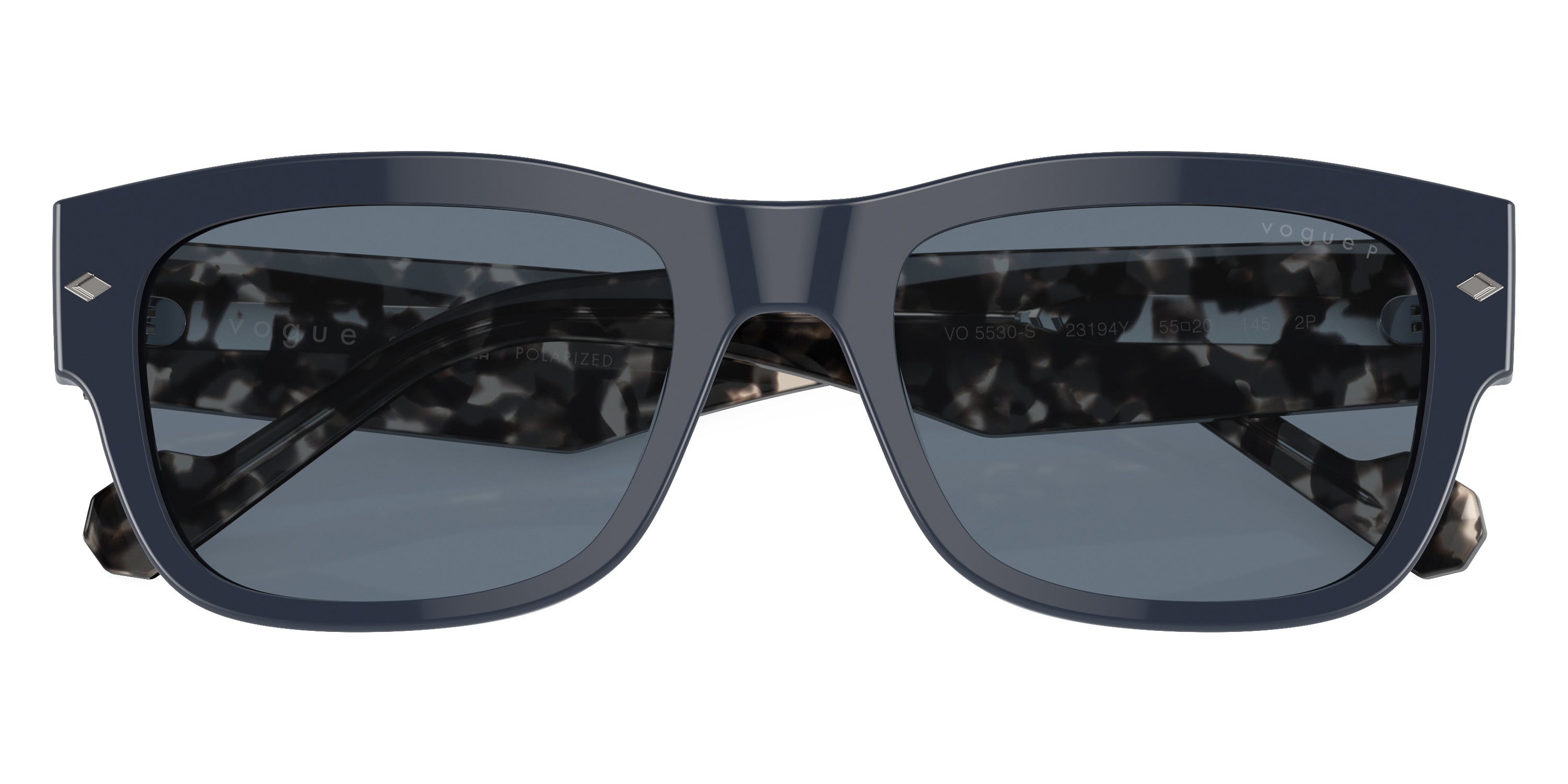 vogue eyewear VO5530S 23194Y 55 - Full Dark Blue/Tortoise Gray / Blue Polarized