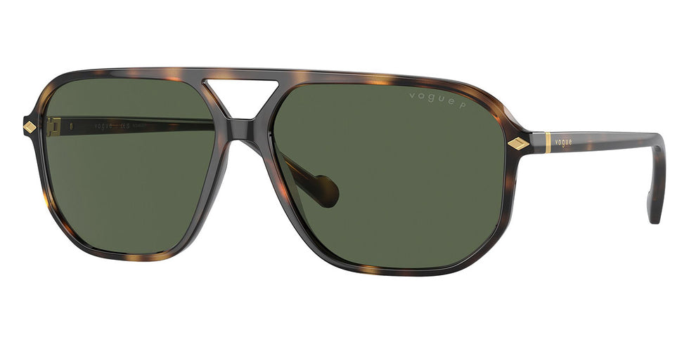 vogue eyewear VO5531S 27189A 60 - Total Dark Havana / Dark Green Polarized