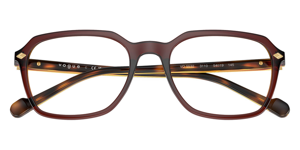 vogue eyewear VO5532 3110 52 - Transparent Dark Brown/Dark Havana