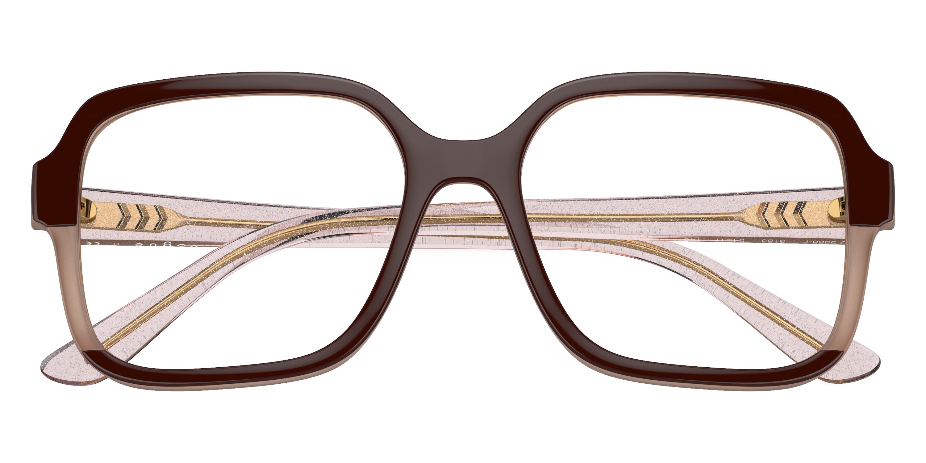 vogue eyewear VO5555F 3153 54 - Top Brown/Milky Brown/Transparent Rose Glitter