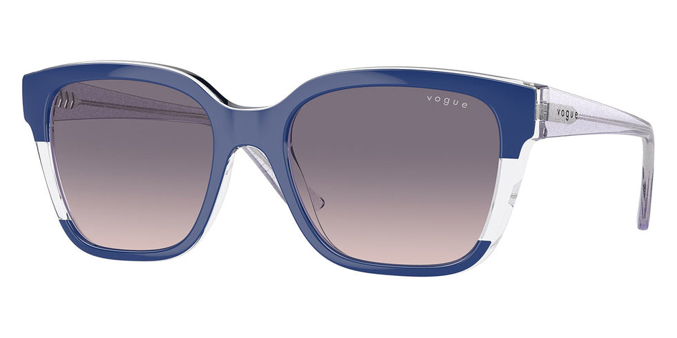 vogue eyewear VO5558SF 315236 55 - Top Blue/Transparent Gray/Transparent Lilac Glitter / Pink Gradient Dark Violet