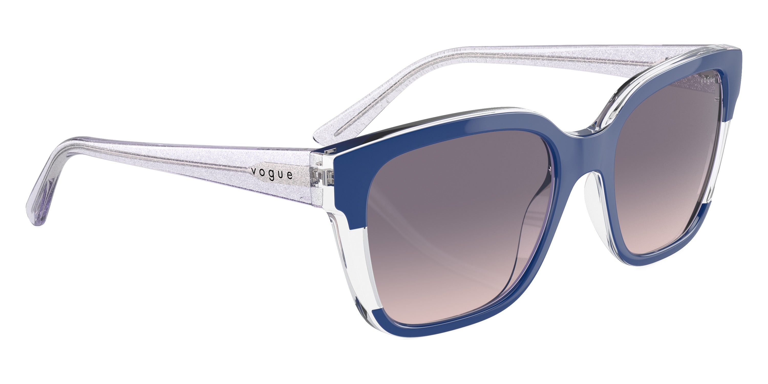 vogue eyewear VO5558SF 315236 55 - Top Blue/Transparent Gray/Transparent Lilac Glitter / Pink Gradient Dark Violet