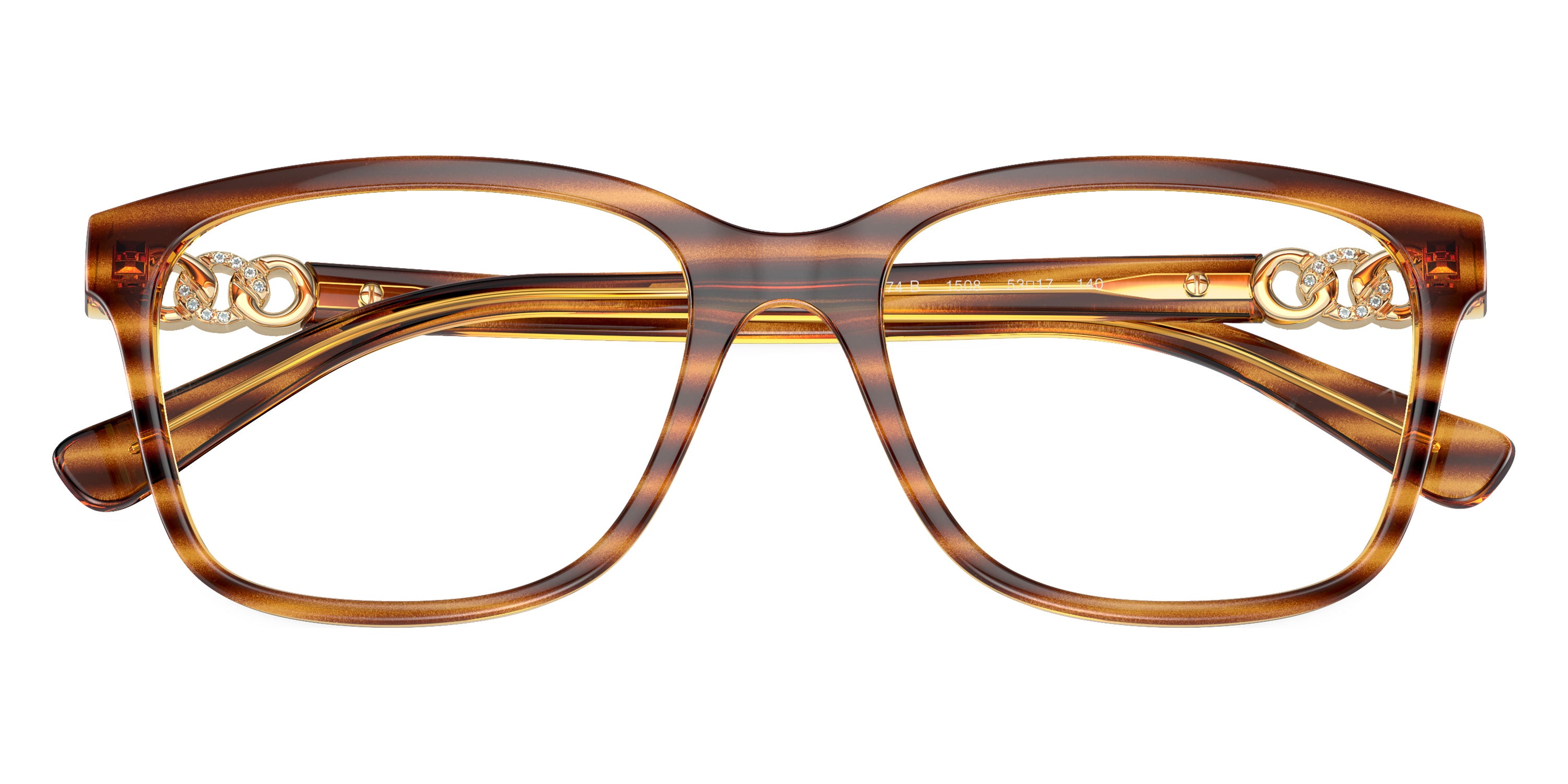 vogue eyewear VO5574B 1508 51 - Striped Dark Havana/Pale Gold