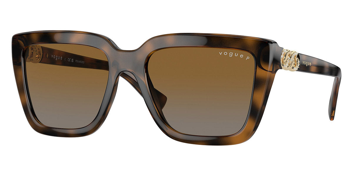 vogue eyewear VO5575SB 2386T5 55 - Top Dark Havana/Light Brown/Pale Gold / Gradient Brown Polarized