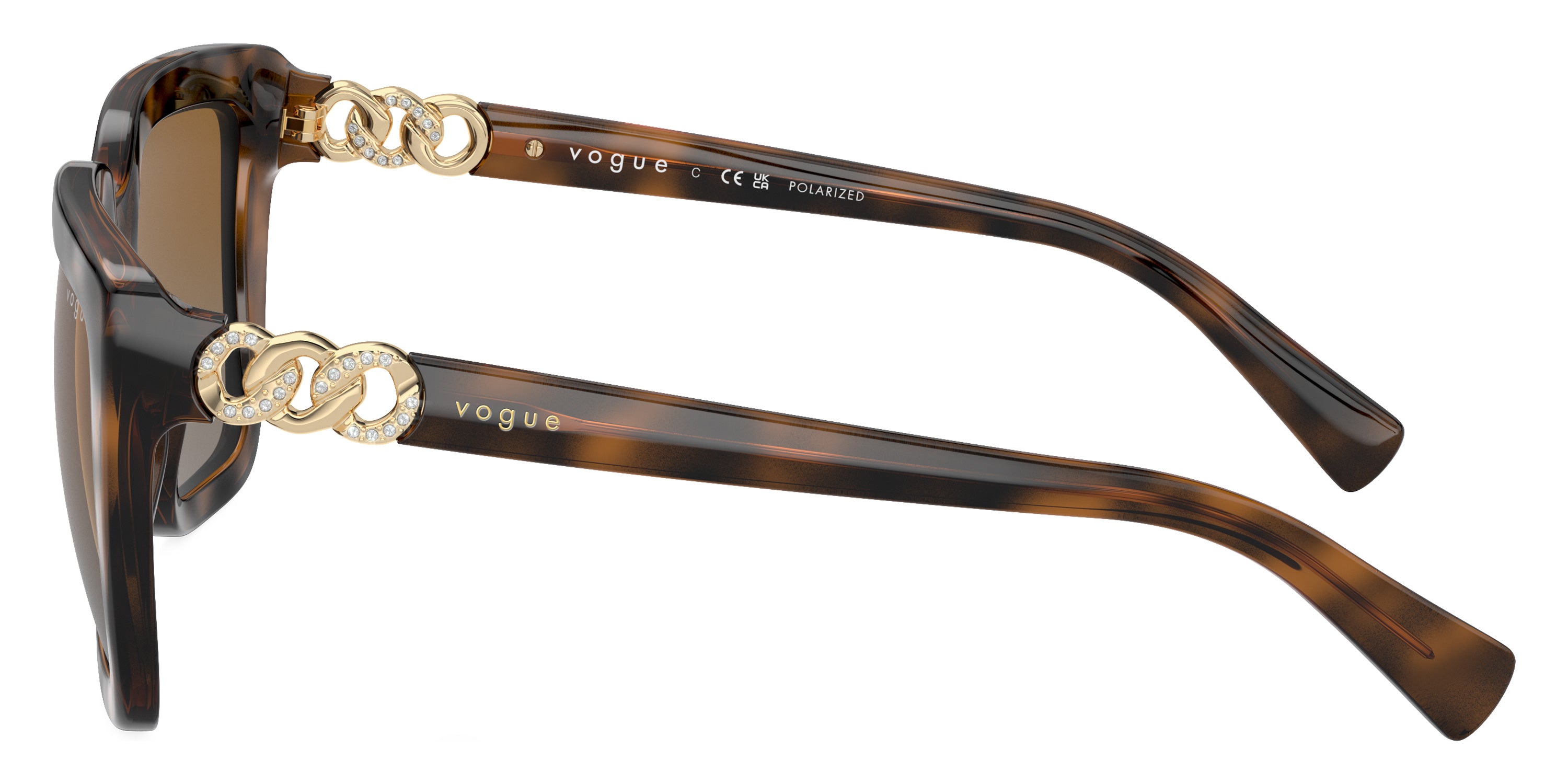 vogue eyewear VO5575SB 2386T5 55 - Top Dark Havana/Light Brown/Pale Gold / Gradient Brown Polarized