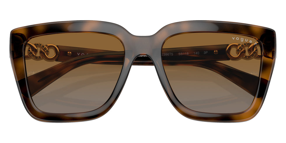 vogue eyewear VO5575SB 2386T5 55 - Top Dark Havana/Light Brown/Pale Gold / Gradient Brown Polarized
