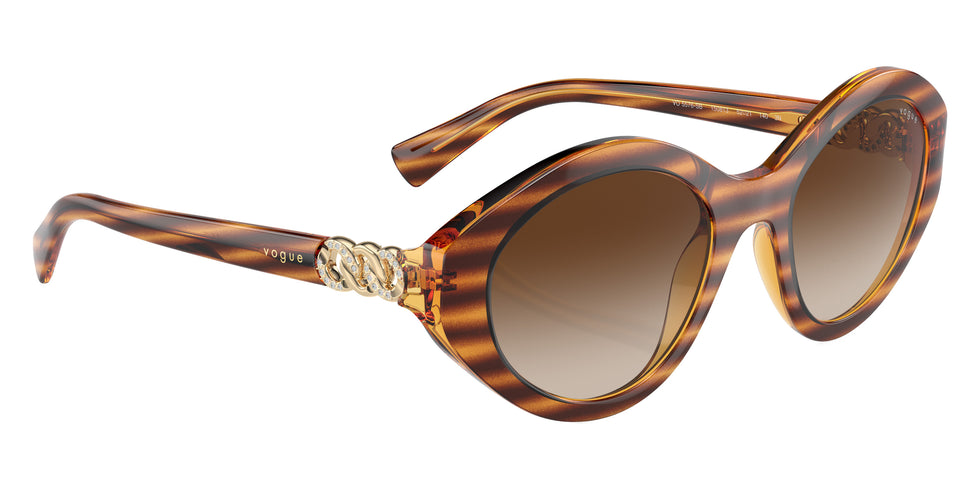 vogue eyewear VO5576SB 150813 52 - Striped Dark Havana/Pale Gold / Brown Gradient