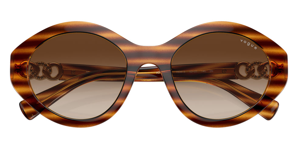 vogue eyewear VO5576SB 150813 52 - Striped Dark Havana/Pale Gold / Brown Gradient