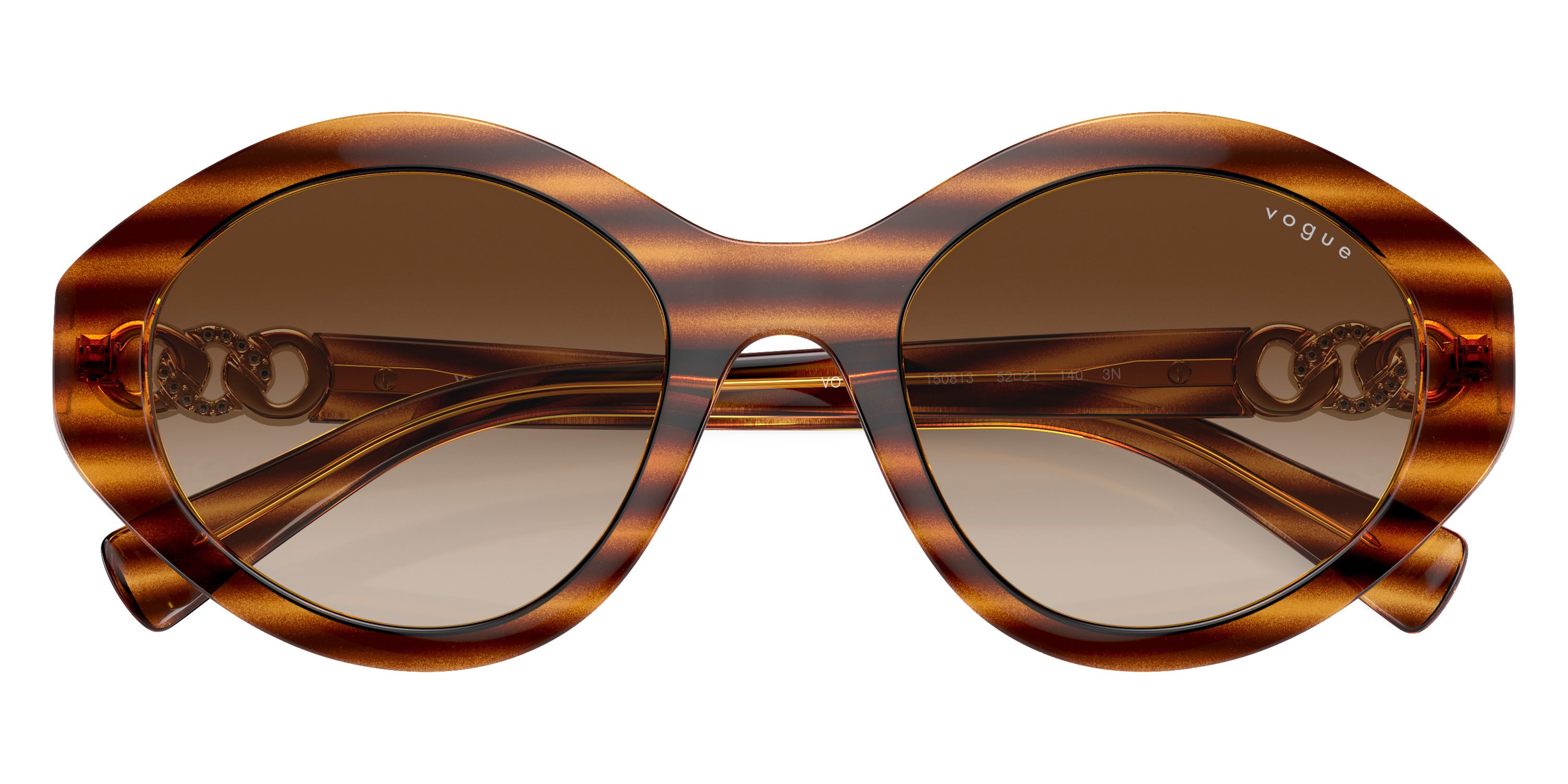 vogue eyewear VO5576SB 150813 52 - Striped Dark Havana/Pale Gold / Brown Gradient