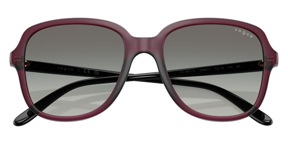 vogue eyewear VO5601S 298911 53 - Transparent Cherry/Black / Gradient Gray