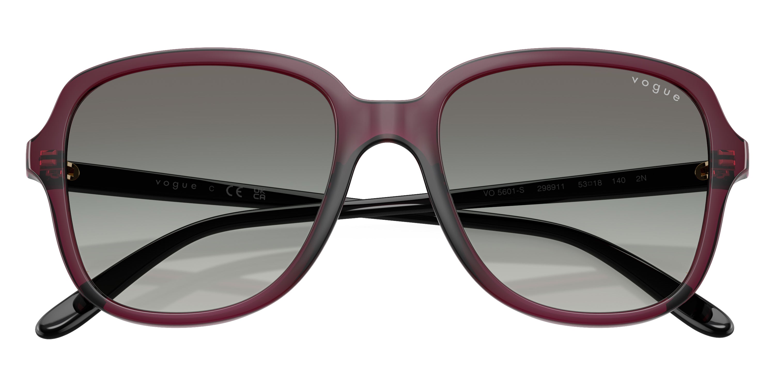 vogue eyewear VO5601S 298911 53 - Transparent Cherry/Black / Gradient Gray