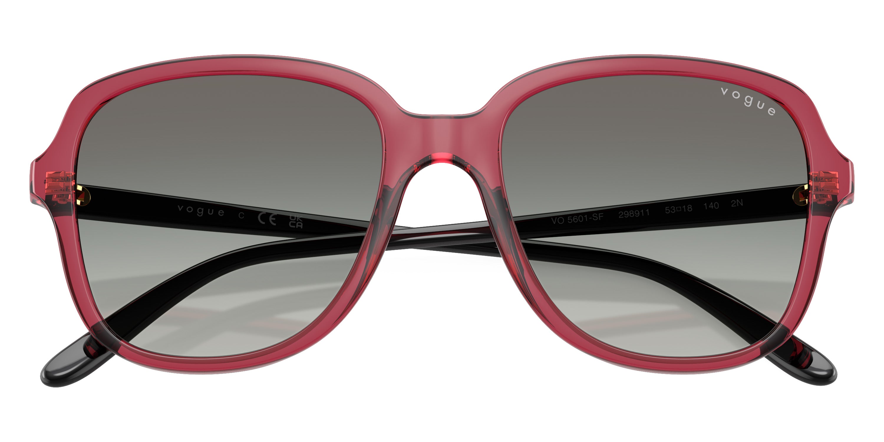 vogue eyewear VO5601SF 298911 53 - Transparent Cherry/Black / Gradient Gray
