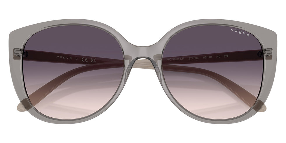 vogue eyewear VO5623SF 272636 55 - Transparent Gray/Full Light Gray / Pink Gradient Dark Violet