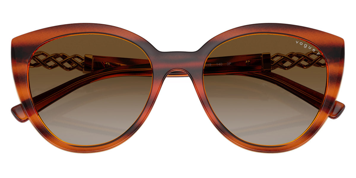 vogue eyewear VO5634SB 1508T5 53 - Striped Dark Havana / Gray Gradient Brown Polarized