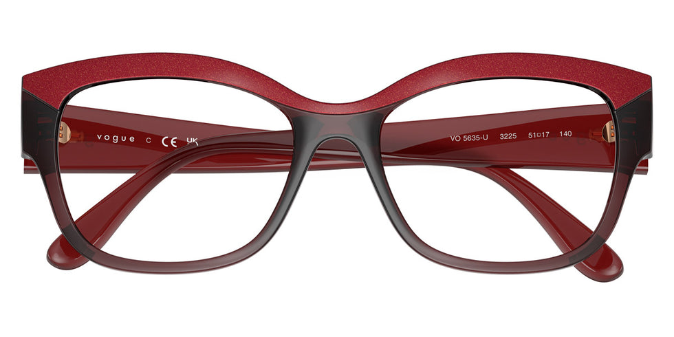 vogue eyewear VO5635U 3225 51 - Top Red/Transparent Red/Opal Red