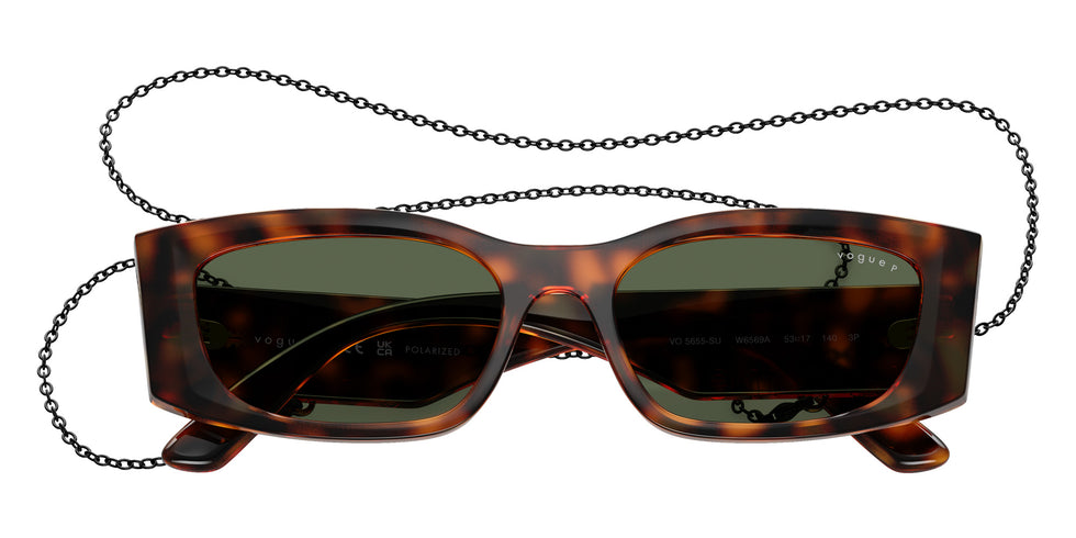 vogue eyewear VO5655SU W6569A 53 - Dark Havana / Dark Green Polarized #id:vo5655suw6569a_s:110125