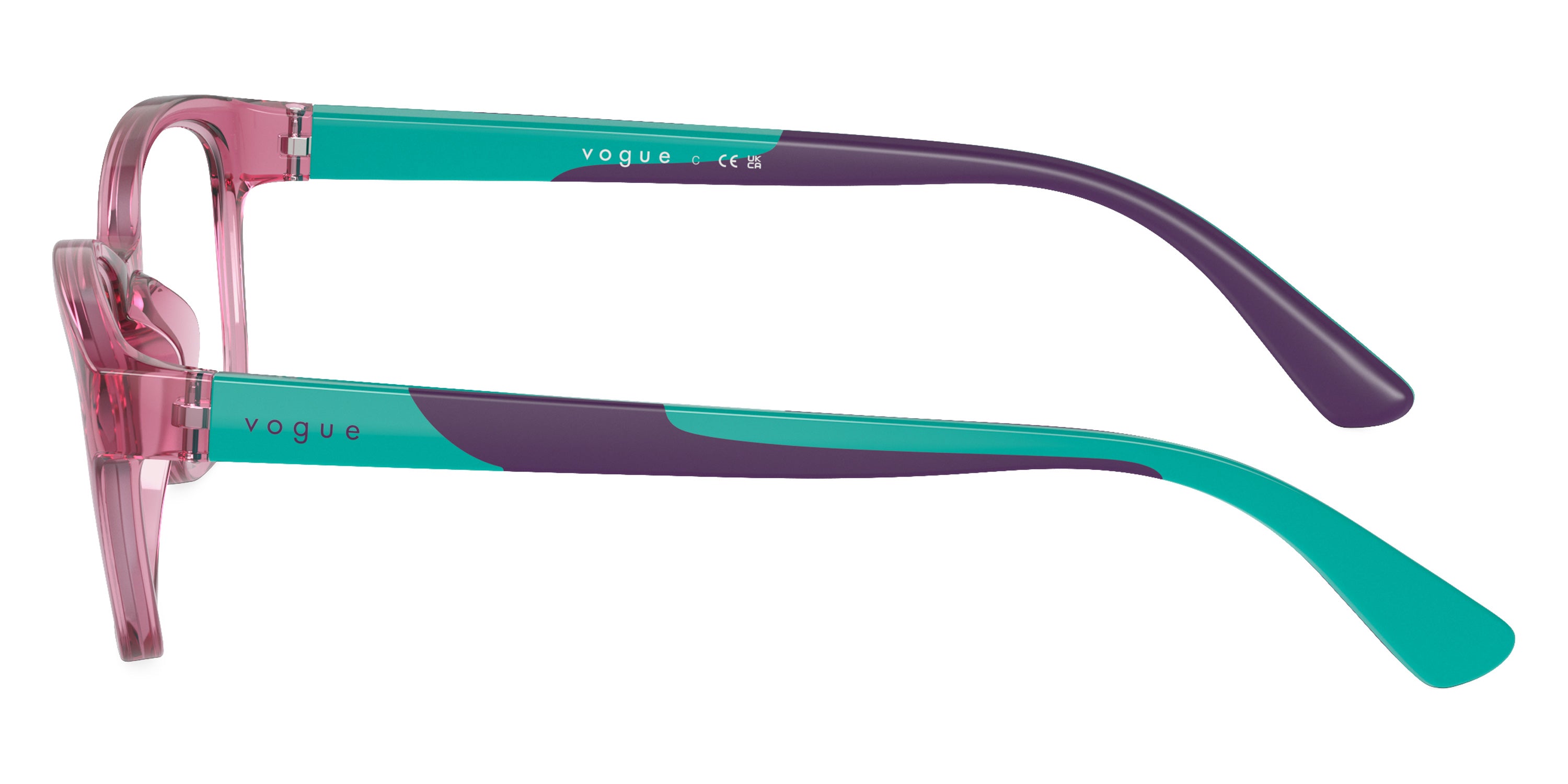 vogue eyewear VY2024 2613 47 - Transparent Dark Pink/Light Green/Violet Rubber