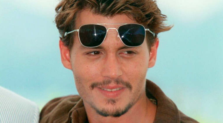 Johnny Depp Oozes Rugged Charm in American Optical Original Pilot C4 at Cannes