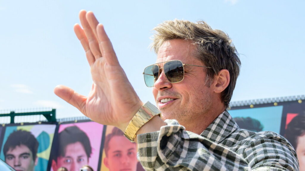 Brad Pitt Makes a Stylish Entrance in Oliver Peoples at Silverstone