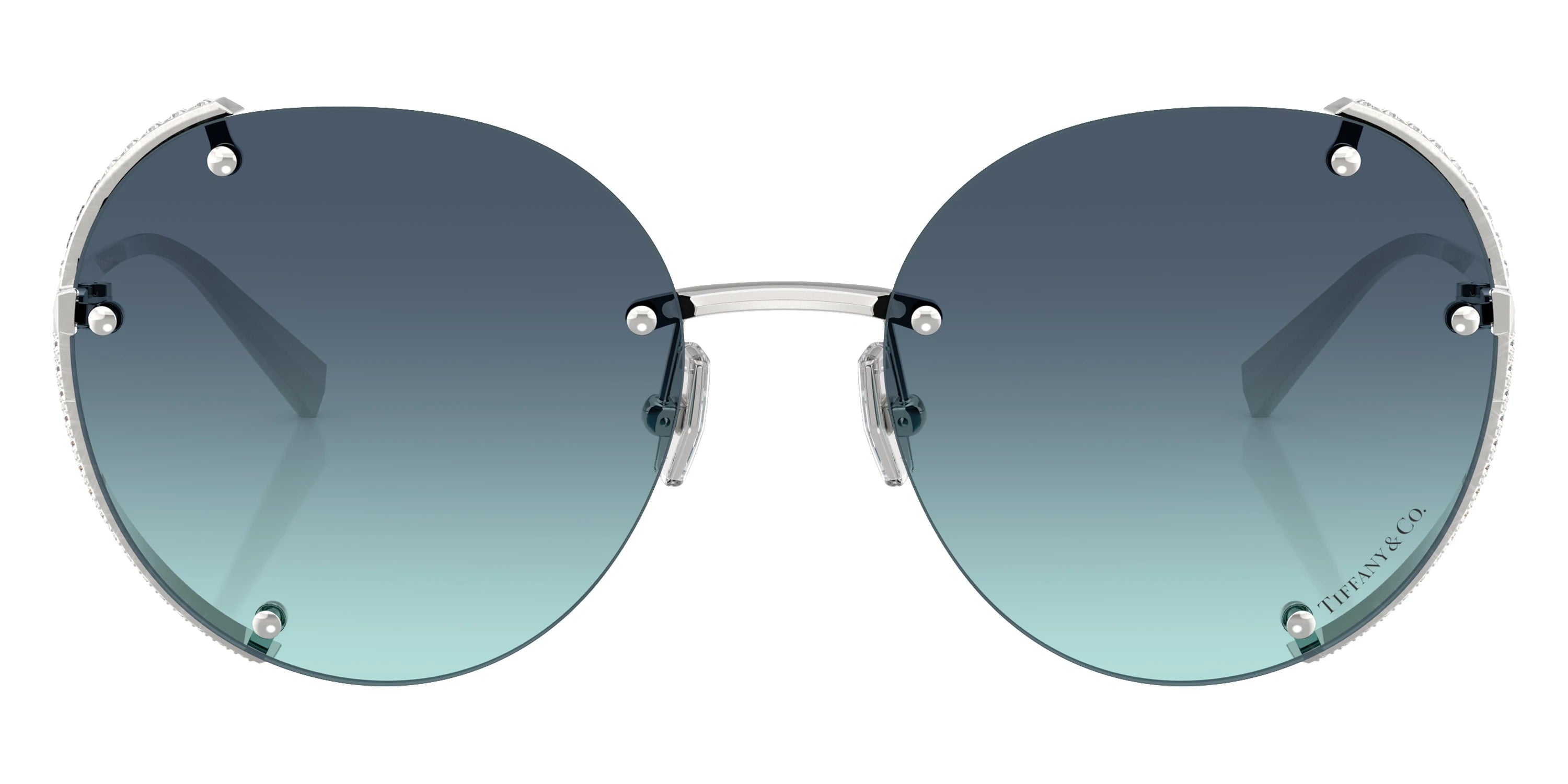 TIFFANY TF3110KB 62139S 57 - Silver Gold Plated / Azure Gradient Blue