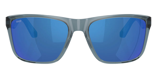 Translucent Deep Blue / Blue Mirrored Polarized / 59-18-150