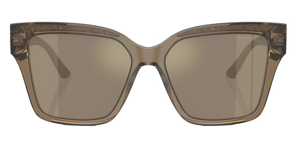 Transparent Brown Glitter / Light Brown Mirrored Gold / 55-16-145