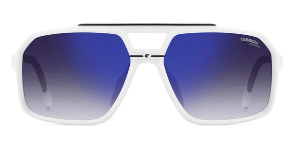 Matte White / Gray Mirrored Shaded / 61-16-145