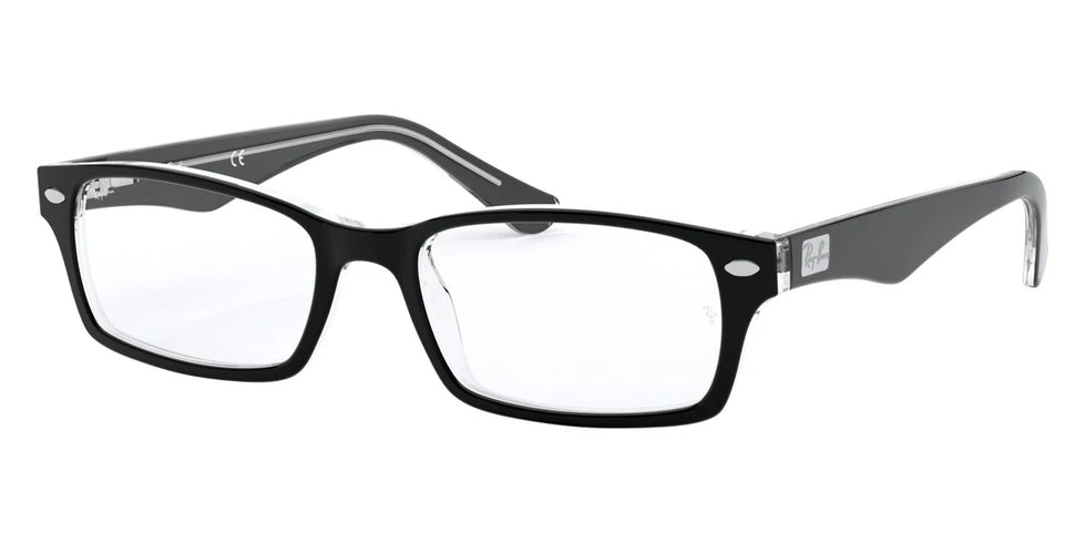 Ray-Ban RX5206 2034 52 - Black On Transparent