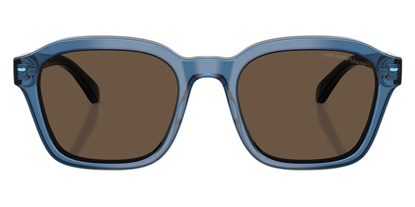 Shiny Transparent Blue / Solid Brown / 54-21-145