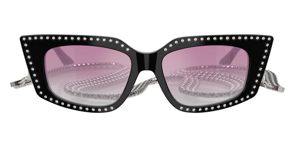 Black / Clear Gradient Fuchsia Mirrored Silver / 52-16-140