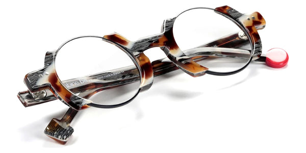 Navy Blue Satin/Shiny Vintage Tortoise / 44-26-145