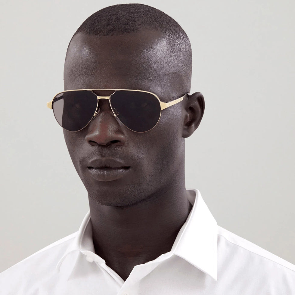 【極美品】カルティエ サントス CT0386S サングラス ゴールド メンズ Cartier CT0386S Sunglasses - Cartier Authorized Dealer | EyeOns.com