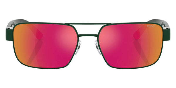 Shiny Dark Green/Dark Gray / Orange Mirrored Red / 58-17-145