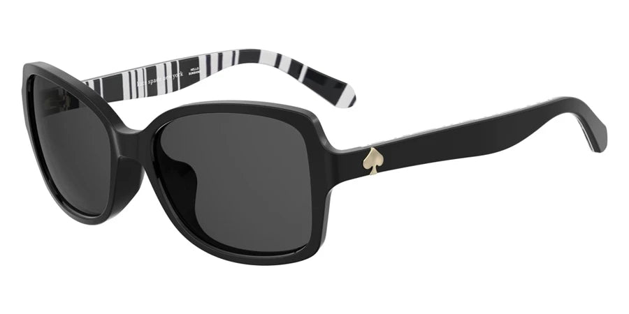 Kate Spade White and Black Cat-Eye Sunglasses Kate Spade VALERIA Cat Eye Black Frame / Dark Gray Lenses  main image 4