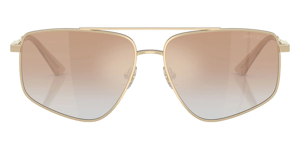 Pale Gold / Clear Gradient Orange Mirrored / 58-14-140