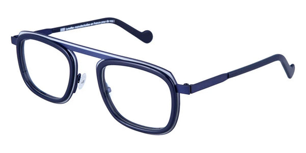 Matte Light Gray Cercles Grooves and Solid Navy Blue Inserts/Matte Blue / 51-23