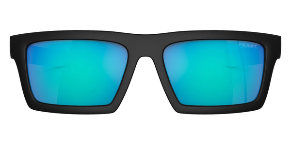 Matte Black / Light Green Mirrored Blue / 55-18-140