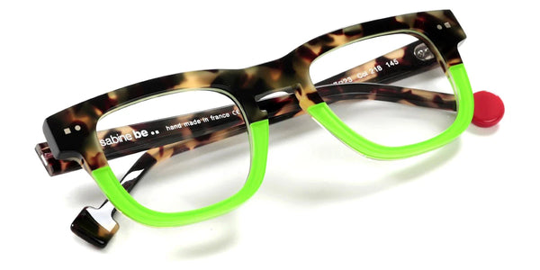 Khaki Tortoise/Shiny Neon Green / 47-23-145