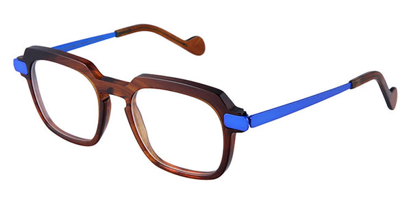 Transparent Brown/Neon Dark Blue / 51-20