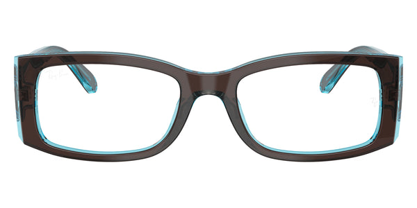 Brown on Transparent Blue / 52-19-140