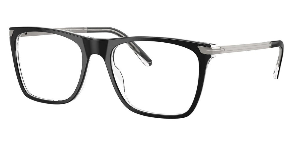 Sferoflex SF1153 C645 57 - Shiny Black on Transparent/Shiny Gunmetal