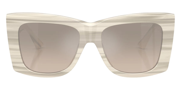 Striped White / Brown Gradient Gray Mirrored Silver / 54-17-140