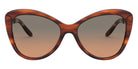 RALPH LAUREN RL8184 500718 56 - Shiny Striped Havana / Gray Gradient Orange